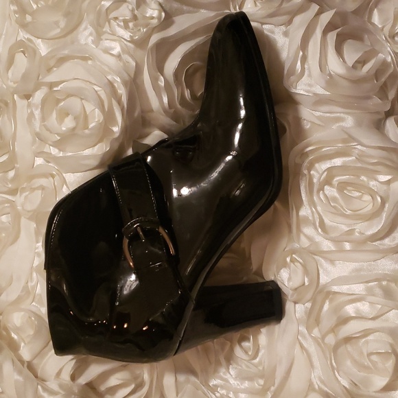 Black Patent Impo Ankle Boots - Picture 3 of 9